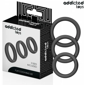 ADDICTED TOYS - CONJUNTO DE ANÃIS PLANOS DE SILICONE